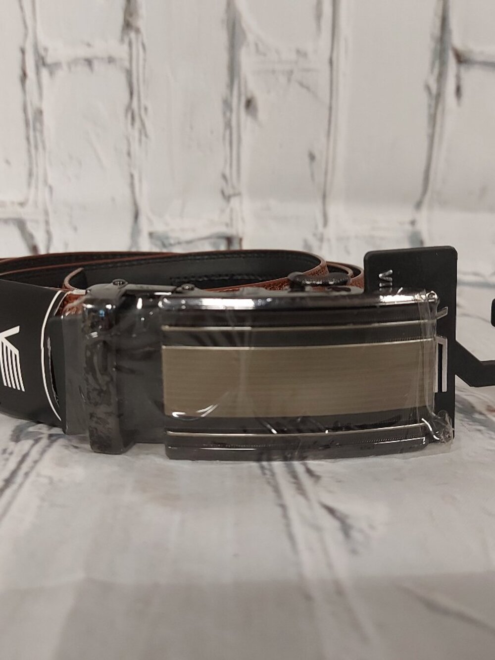 Vincent D’Amérique Brown Genuine Leather Automatic Belt Size 42